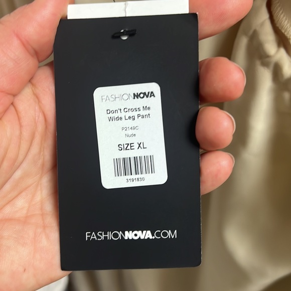 Cream cut out pants Fashionova - Picture 3 of 4